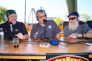 Alan Ward from Brigadoon Brewery and Brew School, Scott Birdwell from Defalco's Home Brewing and Jon Denman host of Drink of Ages