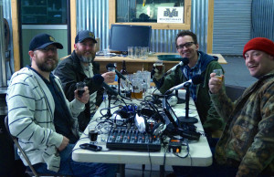 Jeremy, Josh, Ponch and Josh at Brazos Valley Brewing Company. If you huddle up close enough, it's never too cold for beer and podcasting.